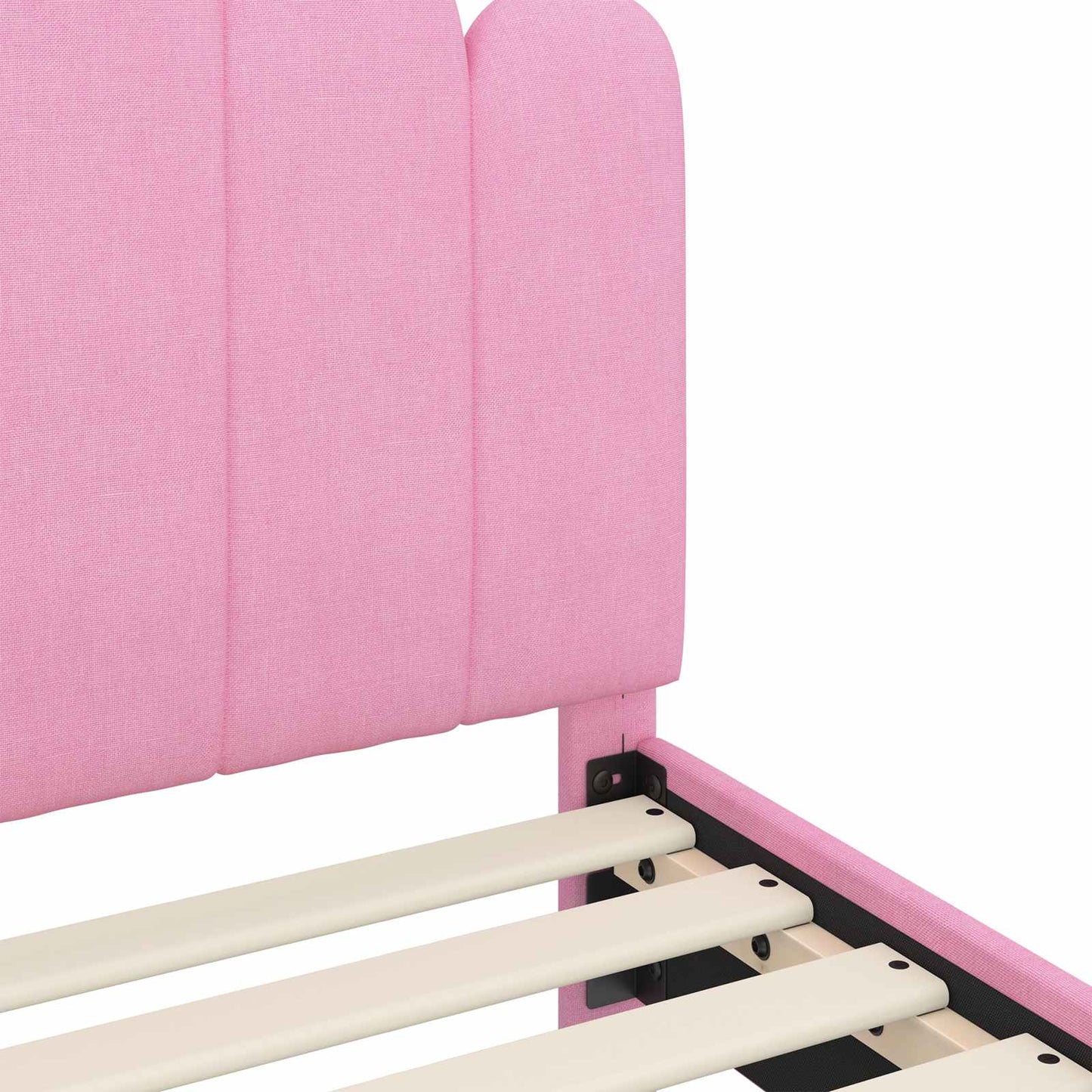 Struttura letto bambini con testata Rosa 80 x 200 cm Tessuto | homemem39