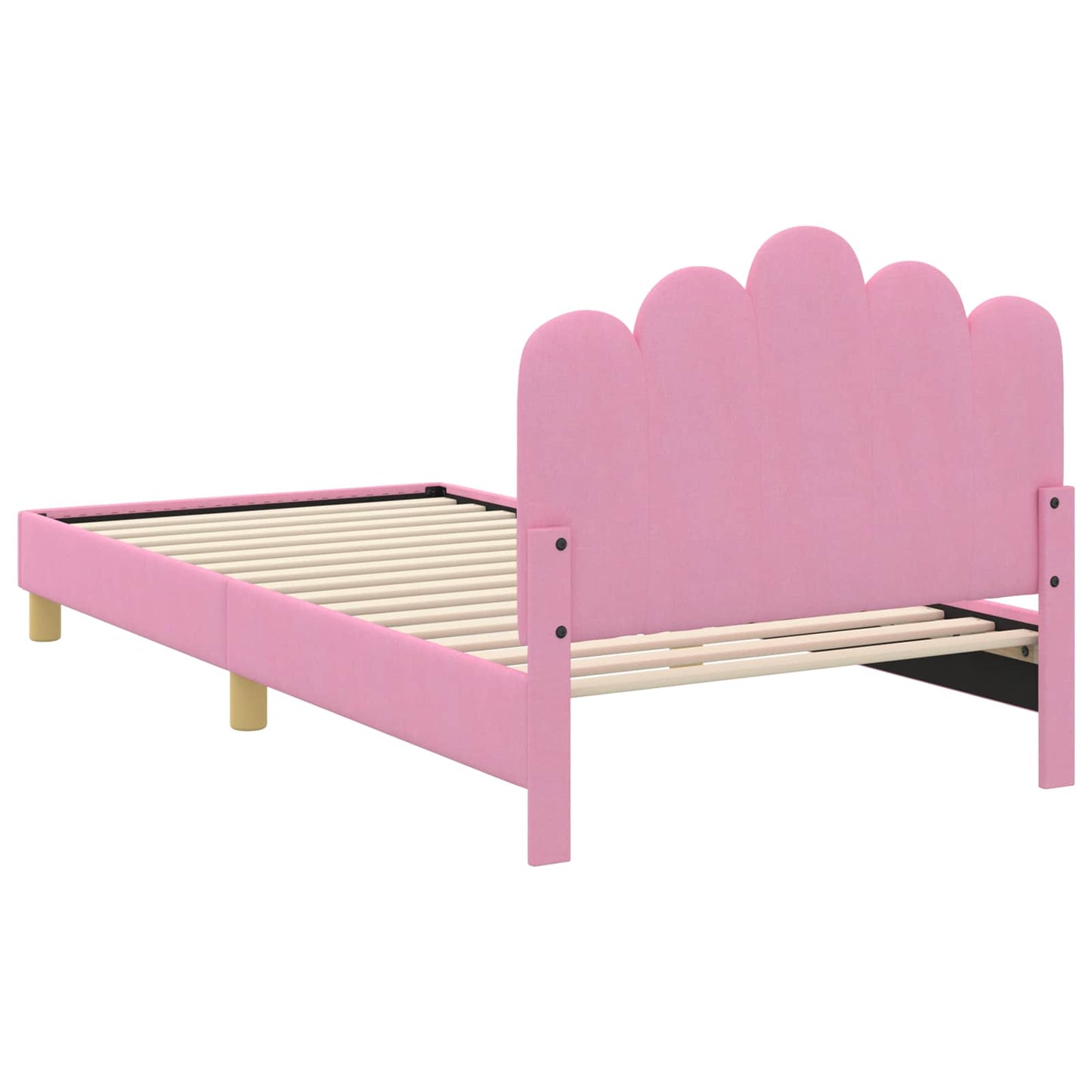 Struttura letto bambini con testata Rosa 80 x 200 cm Tessuto | homemem39