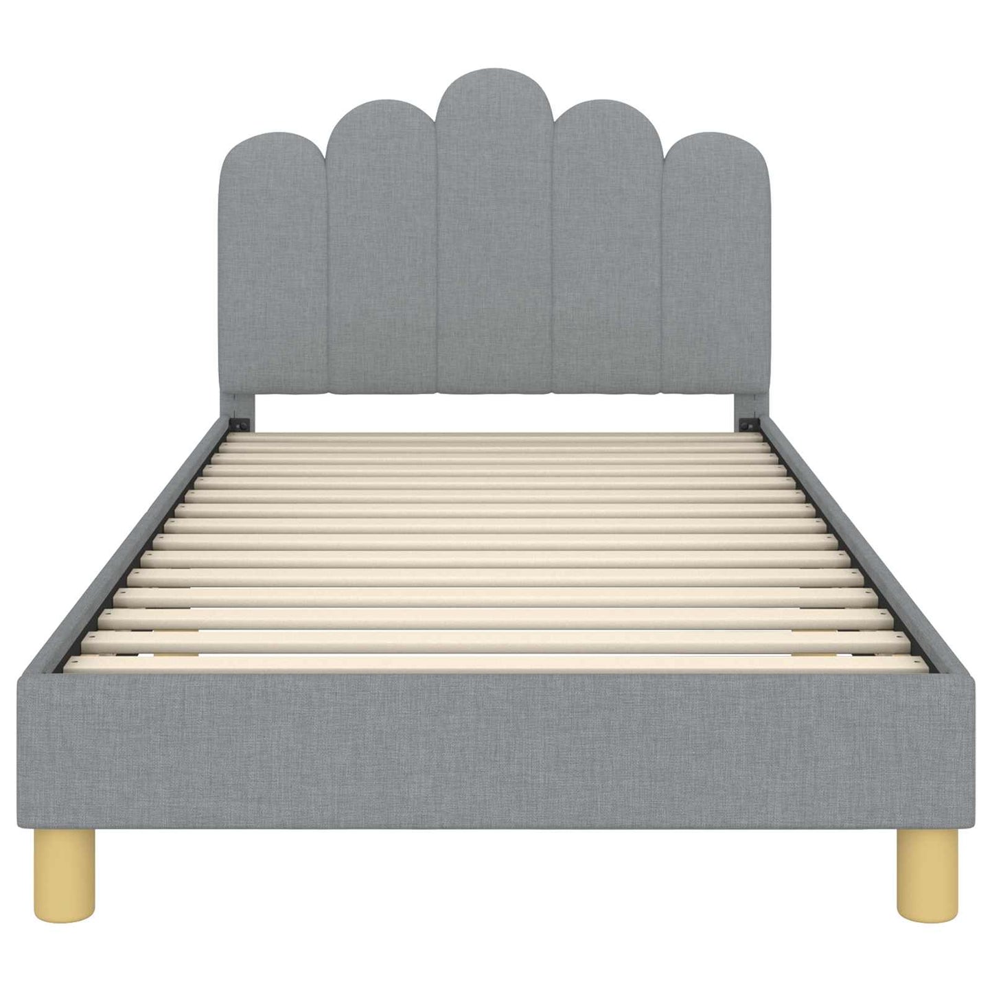 Struttura letto bambini con testata Grigio Chiaro 90 x 190 cm | homemem39