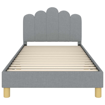 Struttura letto bambini con testata Grigio Chiaro 90 x 190 cm | homemem39