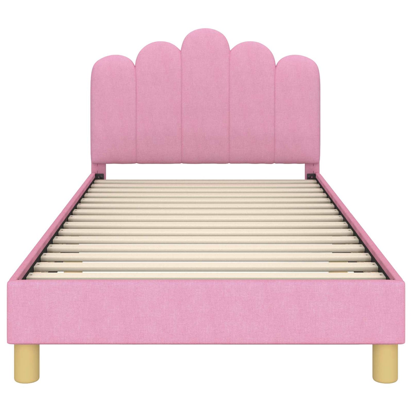 Struttura letto bambini con testata Rosa 90 x 190 cm Tessuto | homemem39