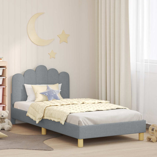 Struttura letto bambini con testata Grigio Chiaro 90 x 200 cm | homemem39