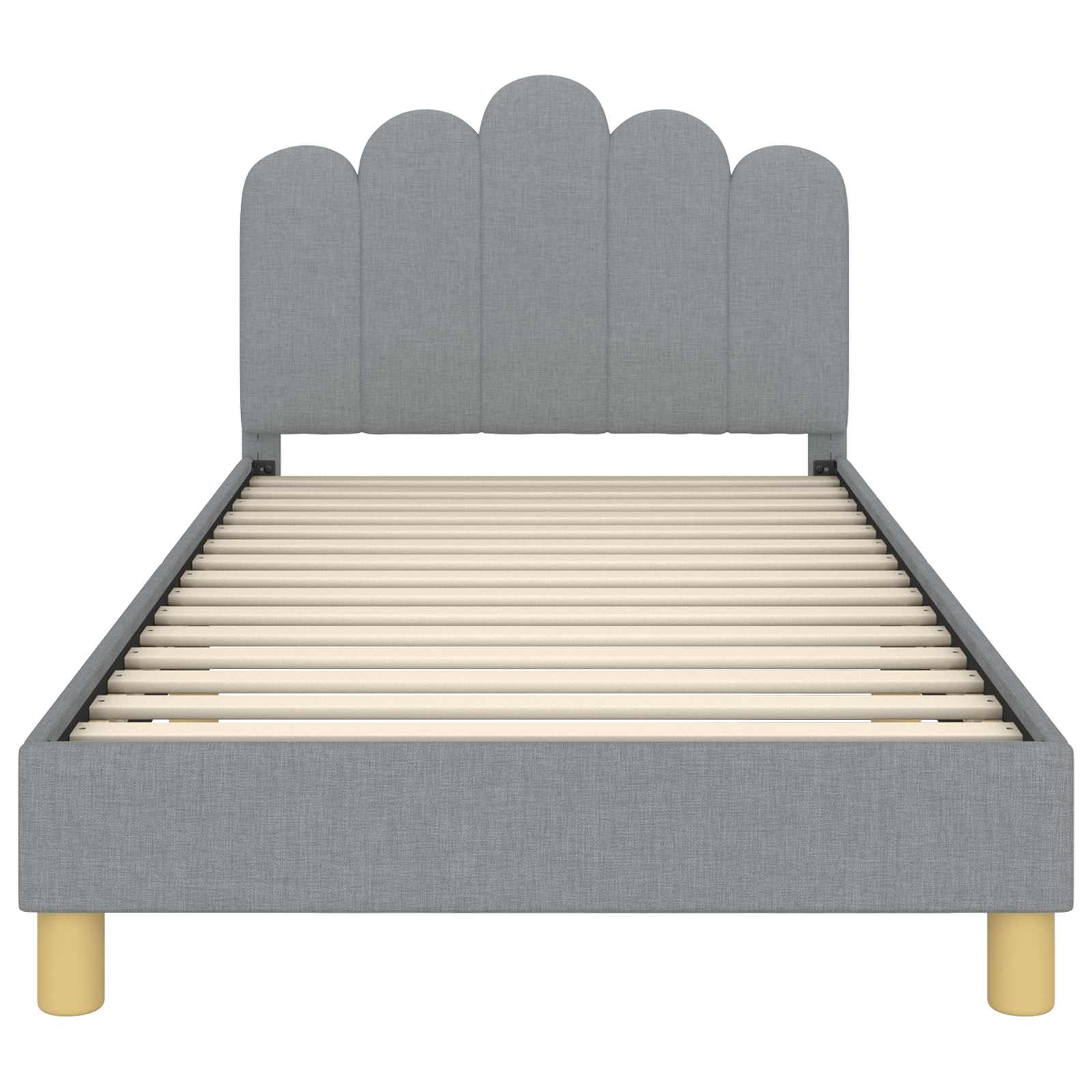 Struttura letto bambini con testata Grigio Chiaro 90 x 200 cm | homemem39