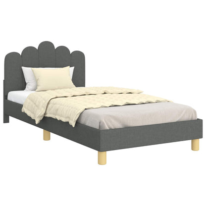 Struttura letto bambini con testata Grigio Scuro 90 x 200 cm | homemem39