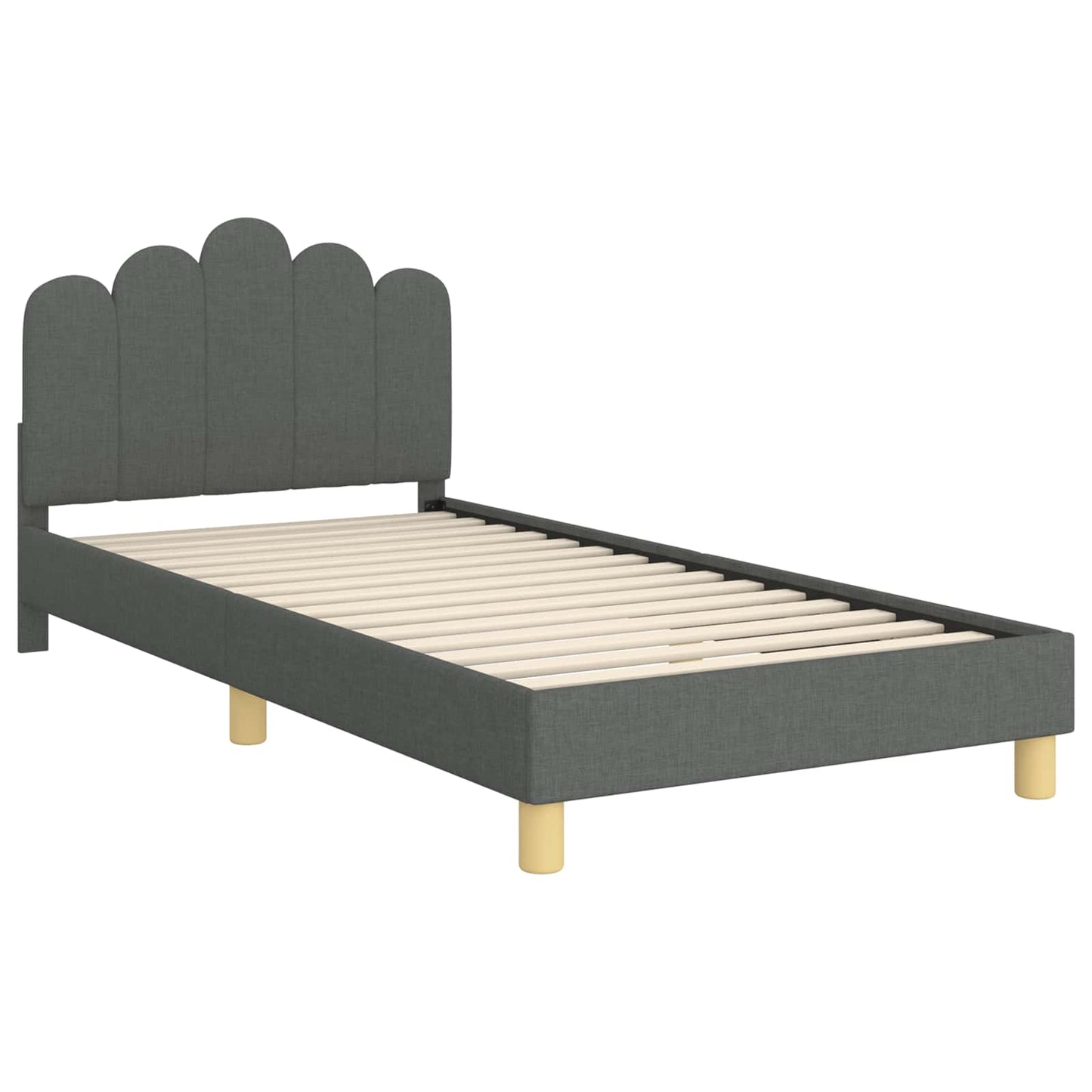 Struttura letto bambini con testata Grigio Scuro 90 x 200 cm | homemem39