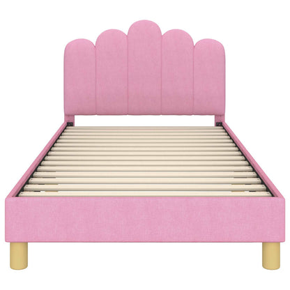 Struttura letto bambini con testata Rosa 90 x 200 cm Tessuto | homemem39