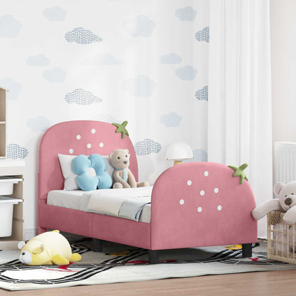 Struttura letto per bambini con testata Rosa 70 x 140 cm | homemem39
