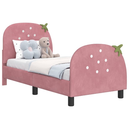 Struttura letto per bambini con testata Rosa 70 x 140 cm | homemem39