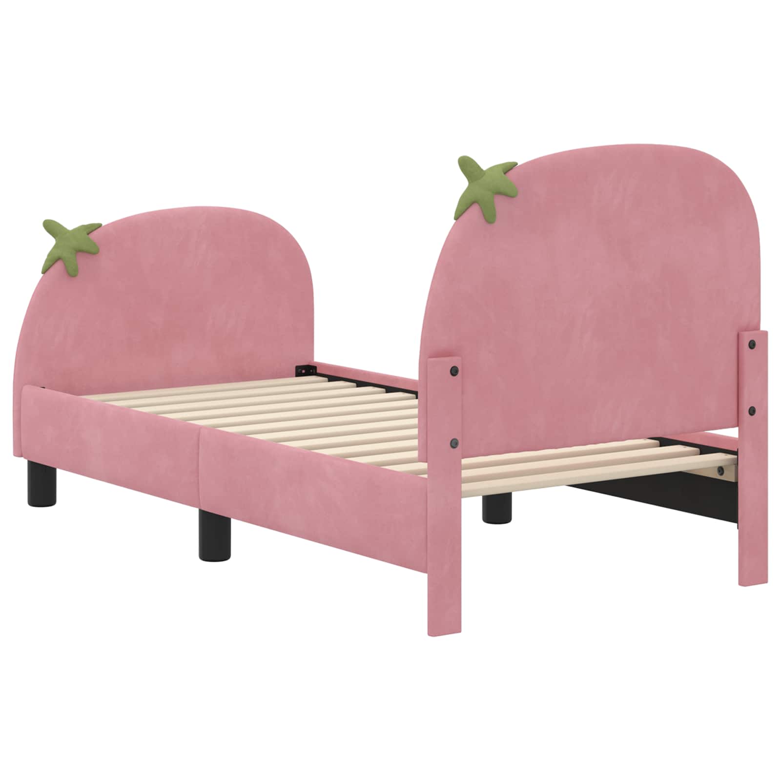 Struttura letto per bambini con testata Rosa 70 x 140 cm | homemem39