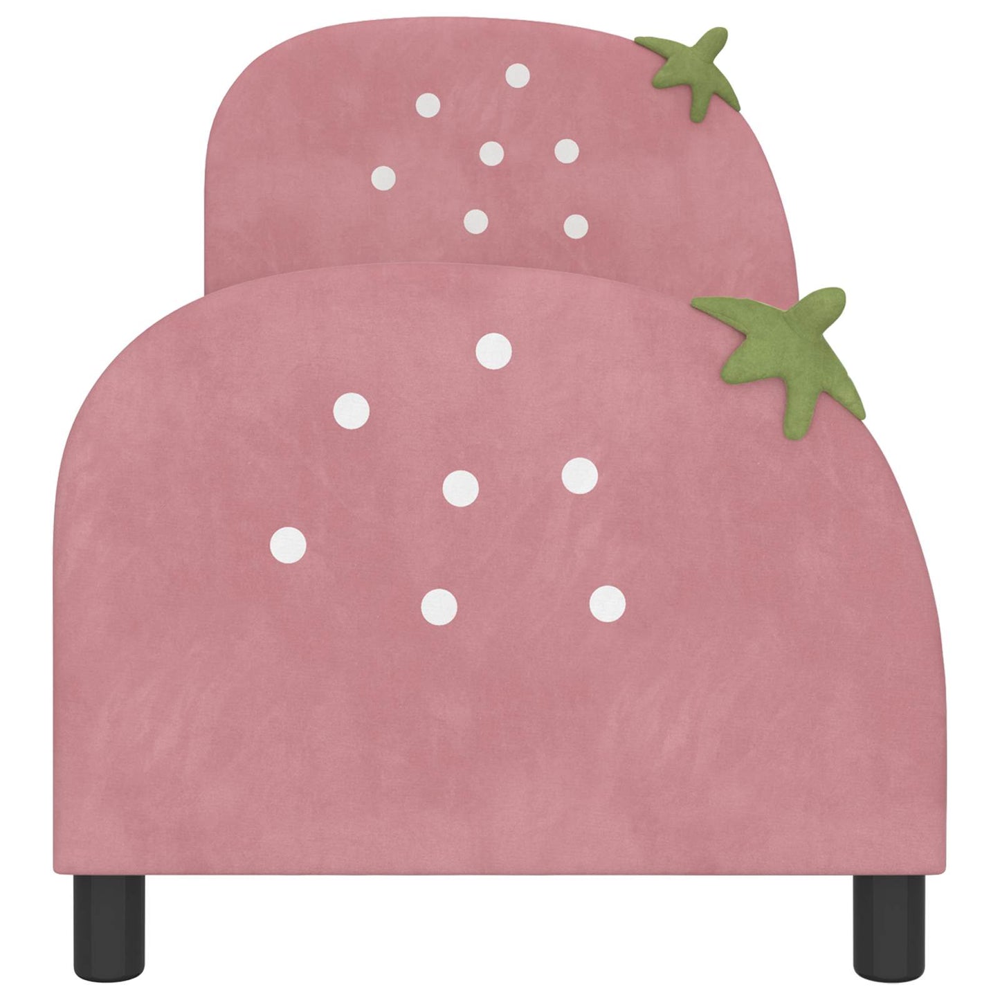 Struttura letto per bambini con testata Rosa 70 x 140 cm | homemem39