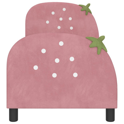 Struttura letto per bambini con testata Rosa 70 x 140 cm | homemem39