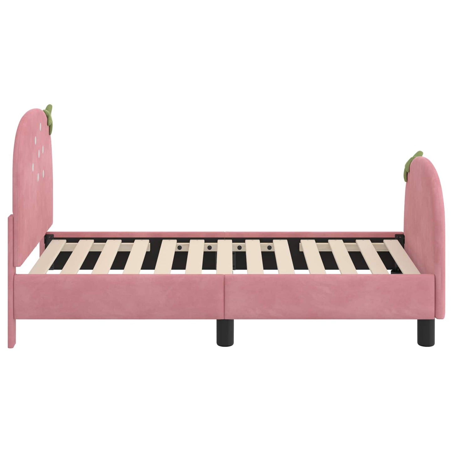 Struttura letto per bambini con testata Rosa 70 x 140 cm | homemem39