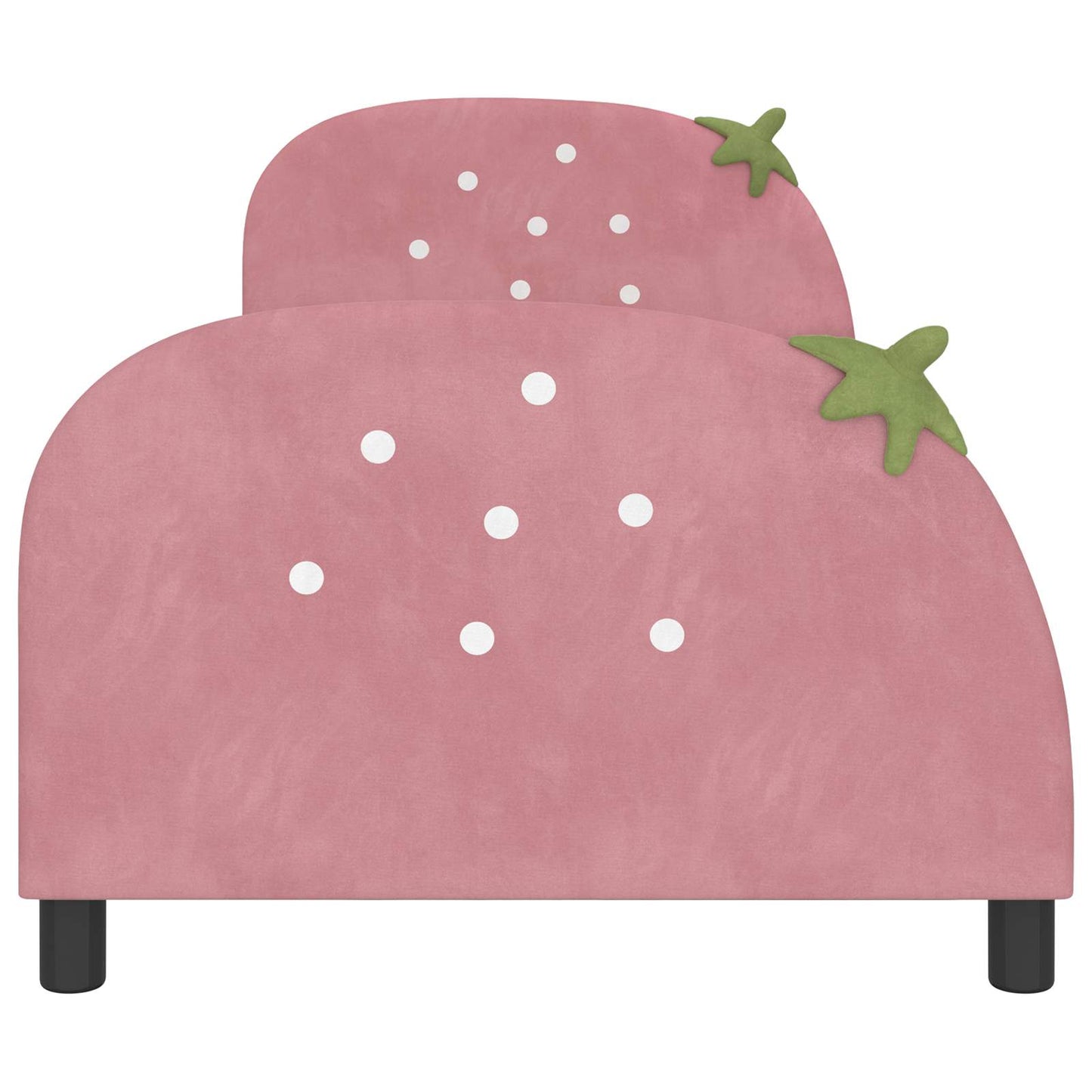 Struttura letto bambini con testata Rosa 80 x 200 cm Velluto | homemem39