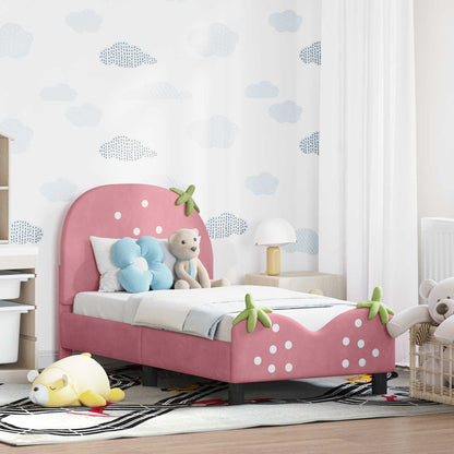 Struttura letto per bambini con testata Rosa 70 x 140 cm | homemem39