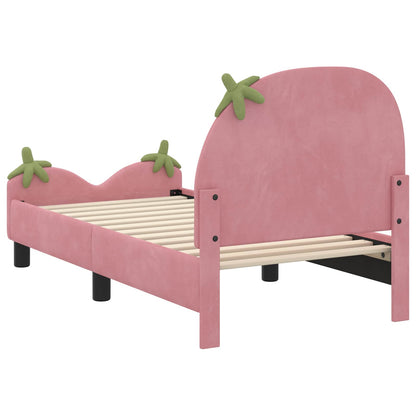 Struttura letto per bambini con testata Rosa 70 x 140 cm | homemem39