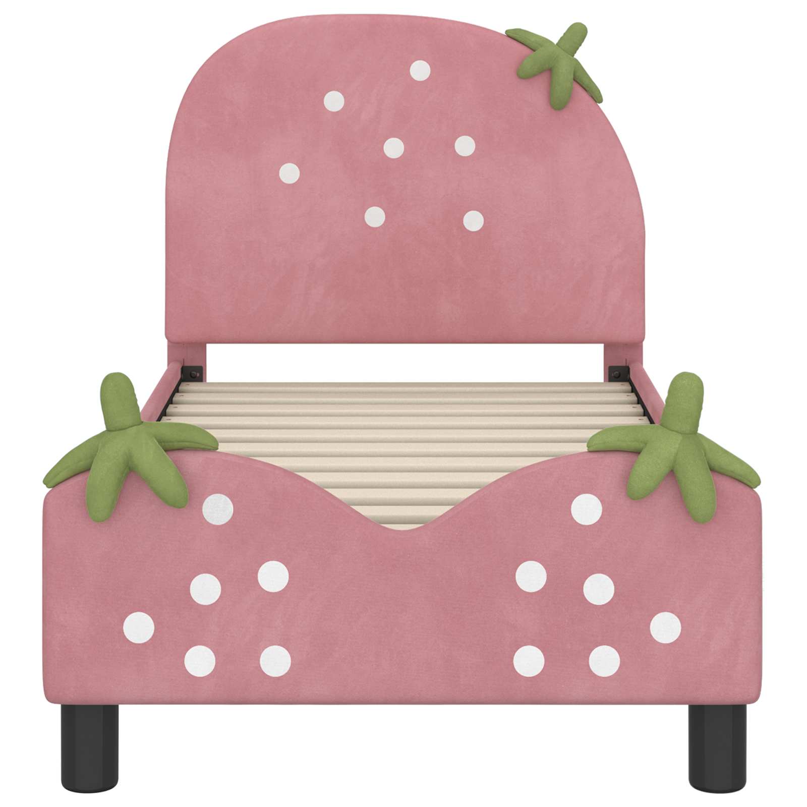 Struttura letto per bambini con testata Rosa 70 x 140 cm | homemem39