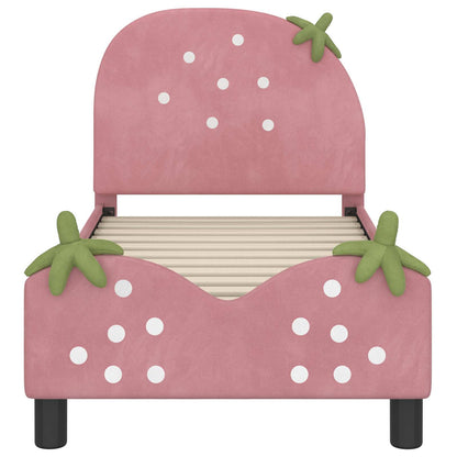Struttura letto per bambini con testata Rosa 70 x 140 cm | homemem39