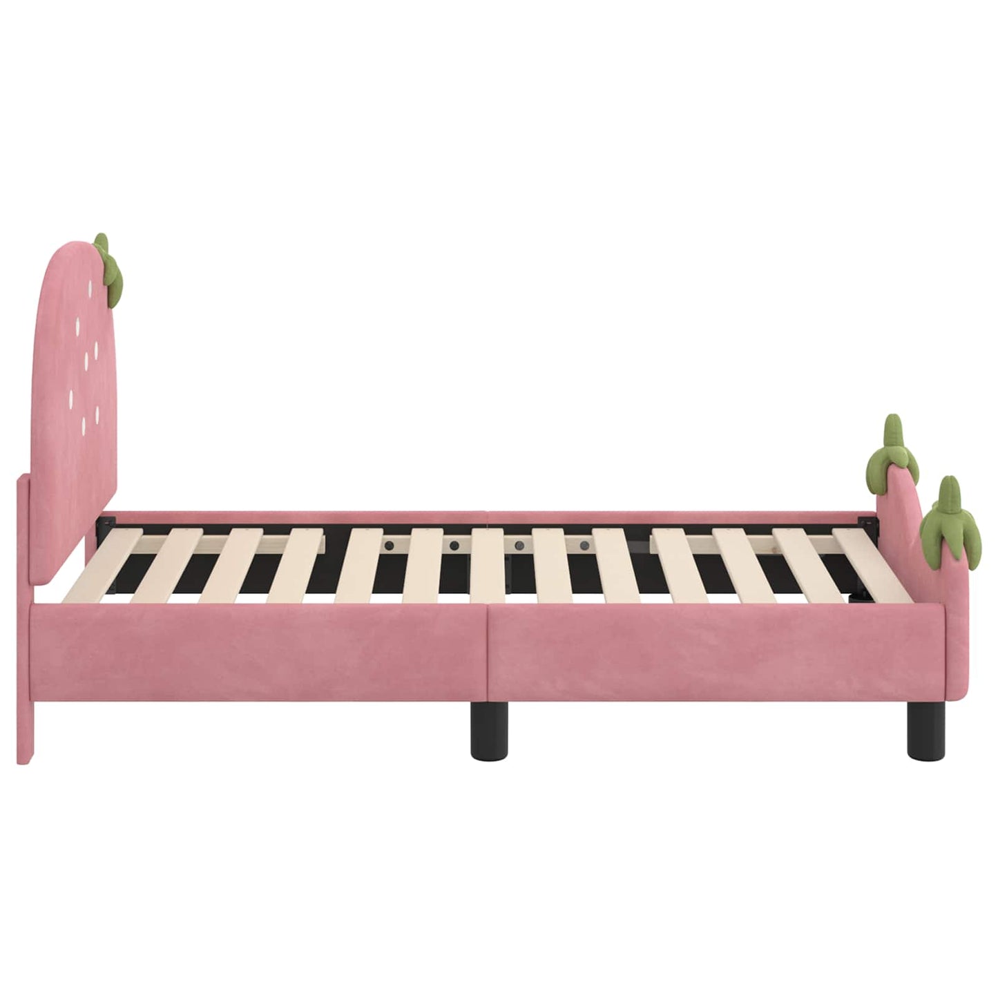Struttura letto per bambini con testata Rosa 70 x 140 cm | homemem39