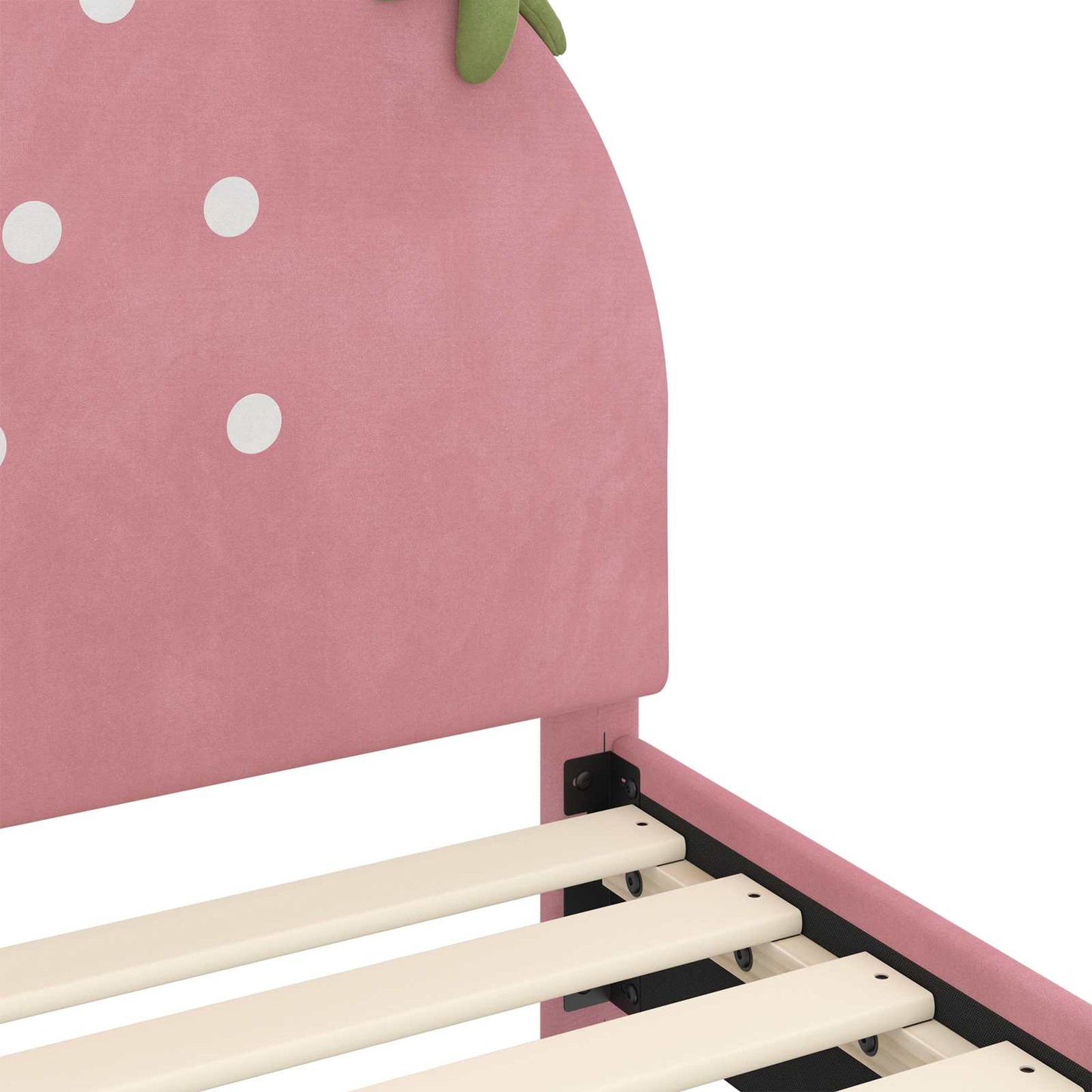 Struttura letto bambini con testata Rosa 90 x 190 cm Velluto | homemem39