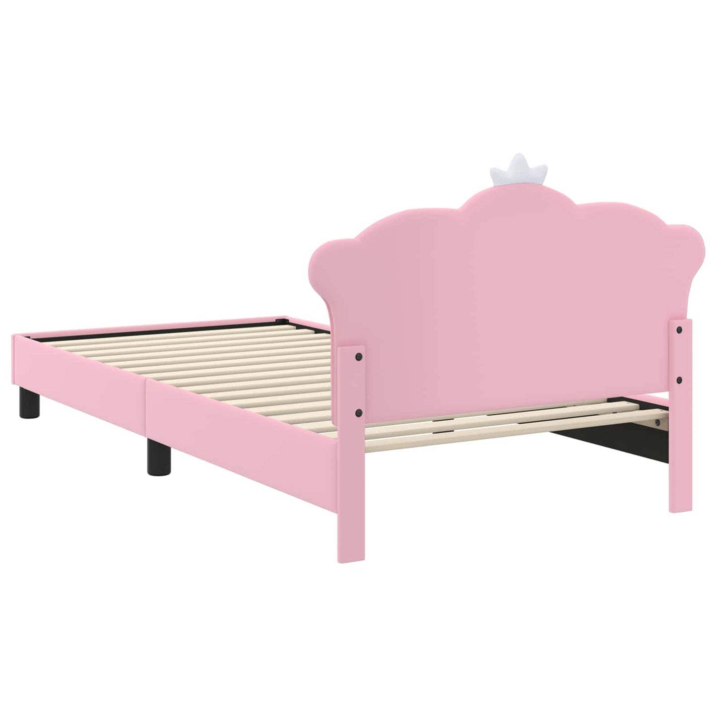 Struttura letto bambini con testata Rosa 80 x 200 cm PU | homemem39