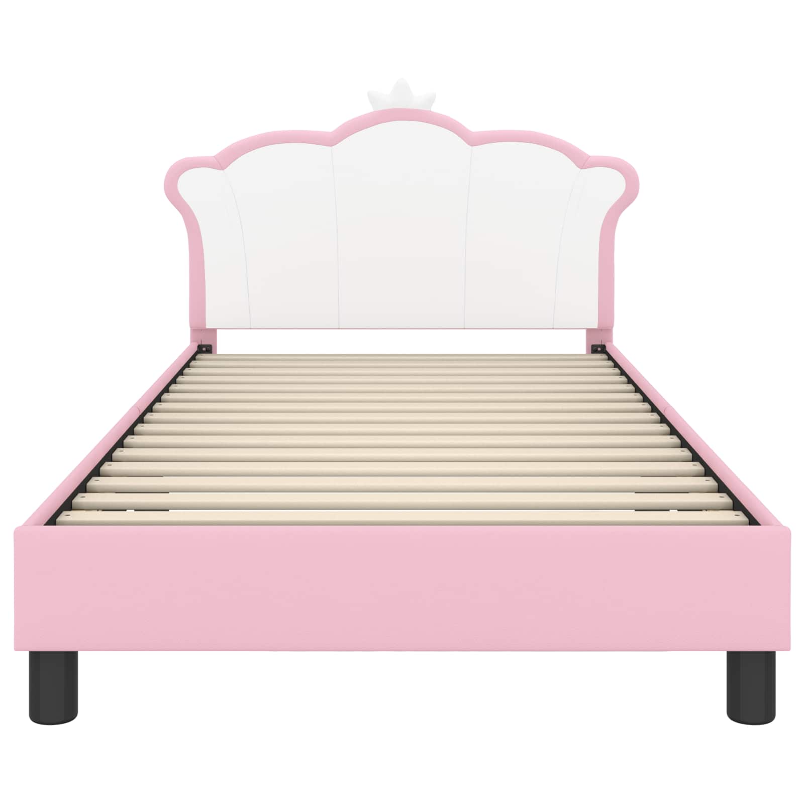 Struttura letto bambini con testata Rosa 80 x 200 cm PU | homemem39