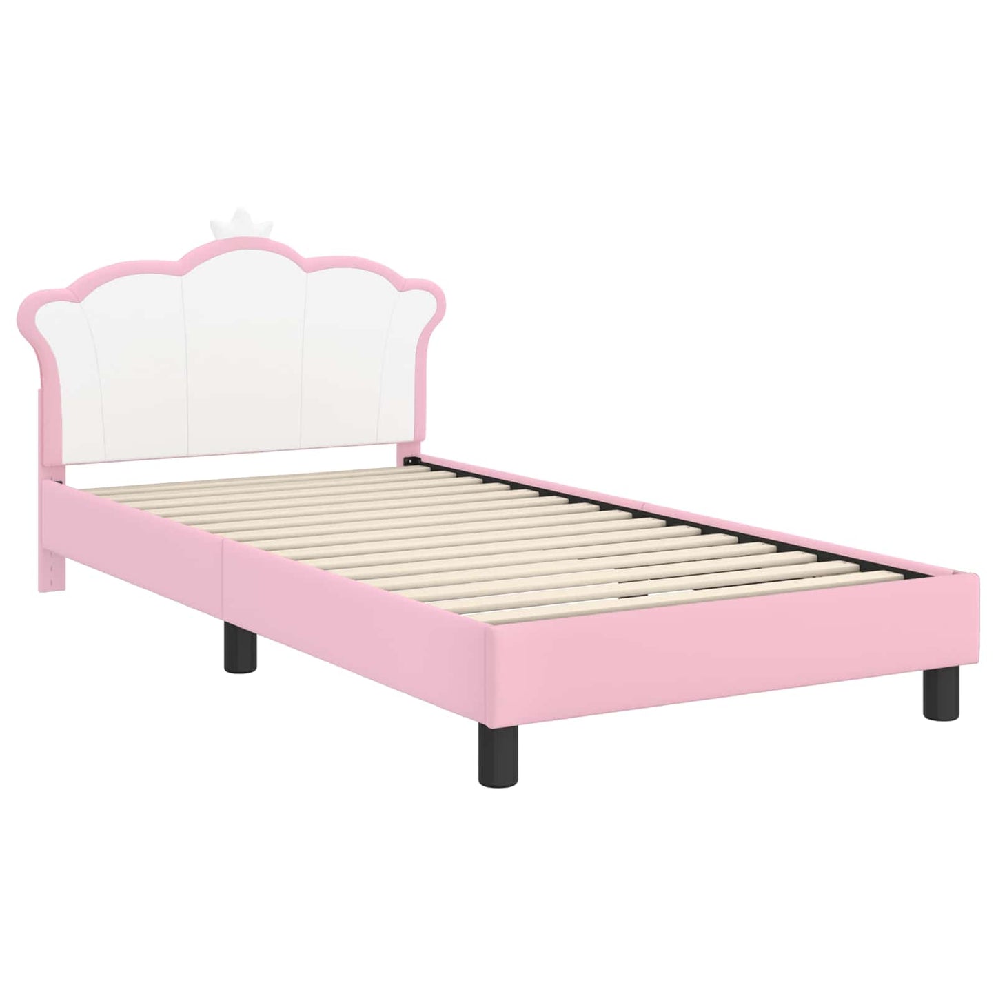 Struttura letto bambini con testata Rosa 90 x 190 cm PU | homemem39