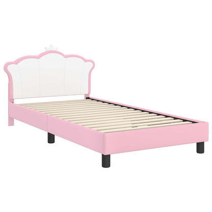 Struttura letto bambini con testata Rosa 90 x 190 cm PU | homemem39
