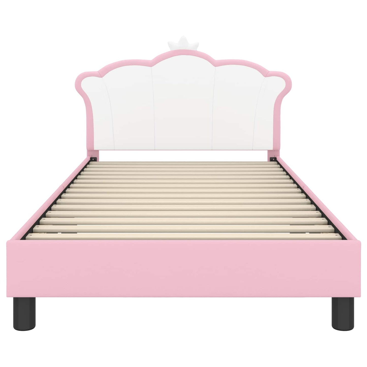 Struttura letto bambini con testata Rosa 90 x 190 cm PU | homemem39