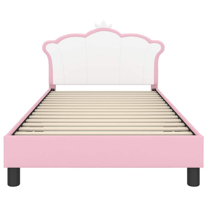 Struttura letto bambini con testata Rosa 90 x 190 cm PU | homemem39