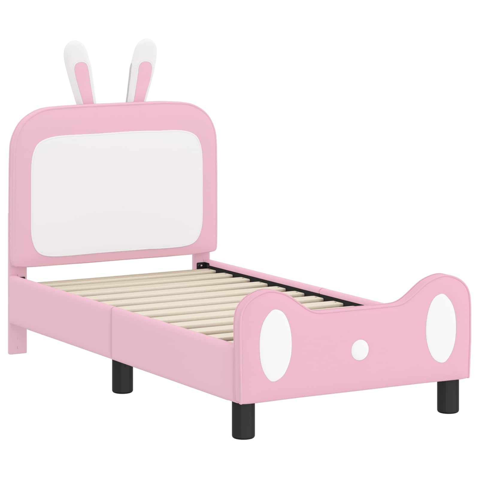 Struttura letto per bambini con testata Rosa 70 x 140 cm PU | homemem39
