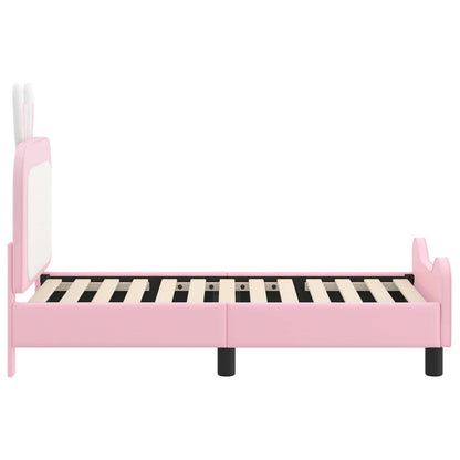 Struttura letto per bambini con testata Rosa 70 x 140 cm PU | homemem39