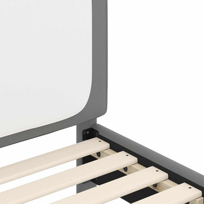 Struttura letto per bambini con testata Grigio Chiaro PU | homemem39