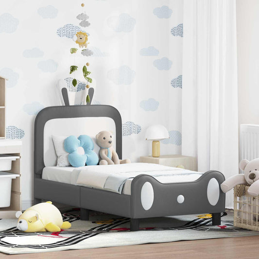 Struttura letto per bambini con testata Grigio Chiaro PU | homemem39