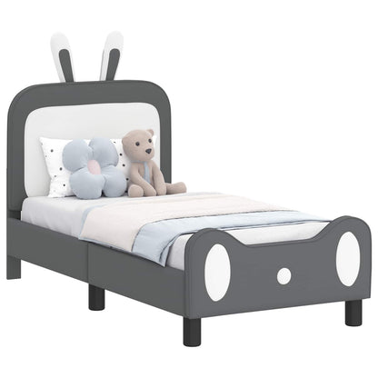 Struttura letto per bambini con testata Grigio Chiaro PU | homemem39