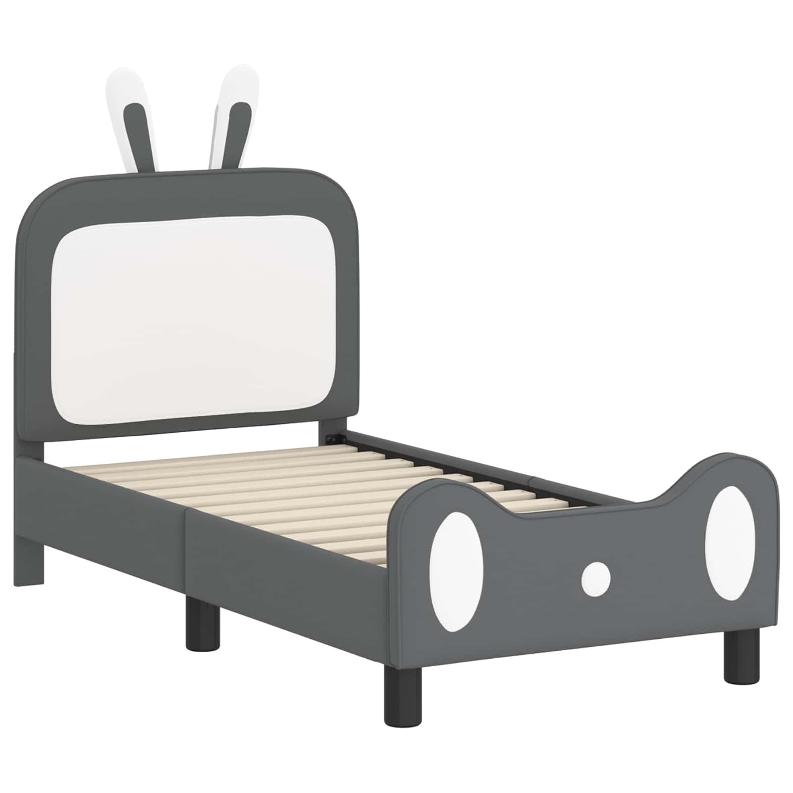Struttura letto per bambini con testata Grigio Chiaro PU | homemem39