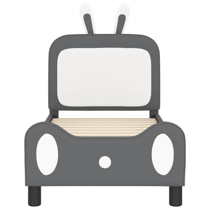 Struttura letto per bambini con testata Grigio Chiaro PU | homemem39