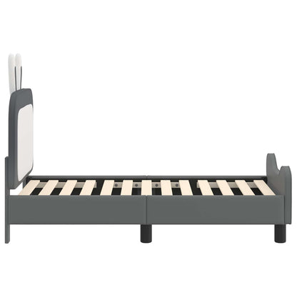 Struttura letto per bambini con testata Grigio Chiaro PU | homemem39