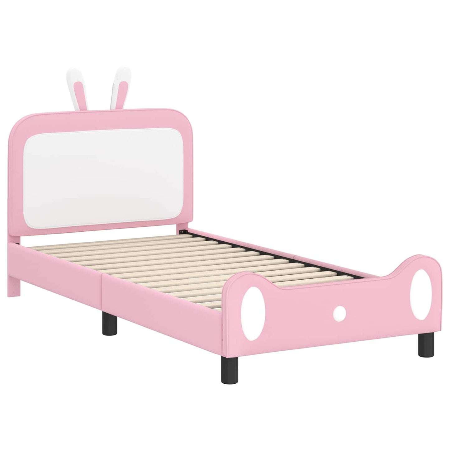Struttura letto bambini con testata Rosa 80 x 200 cm PU | homemem39