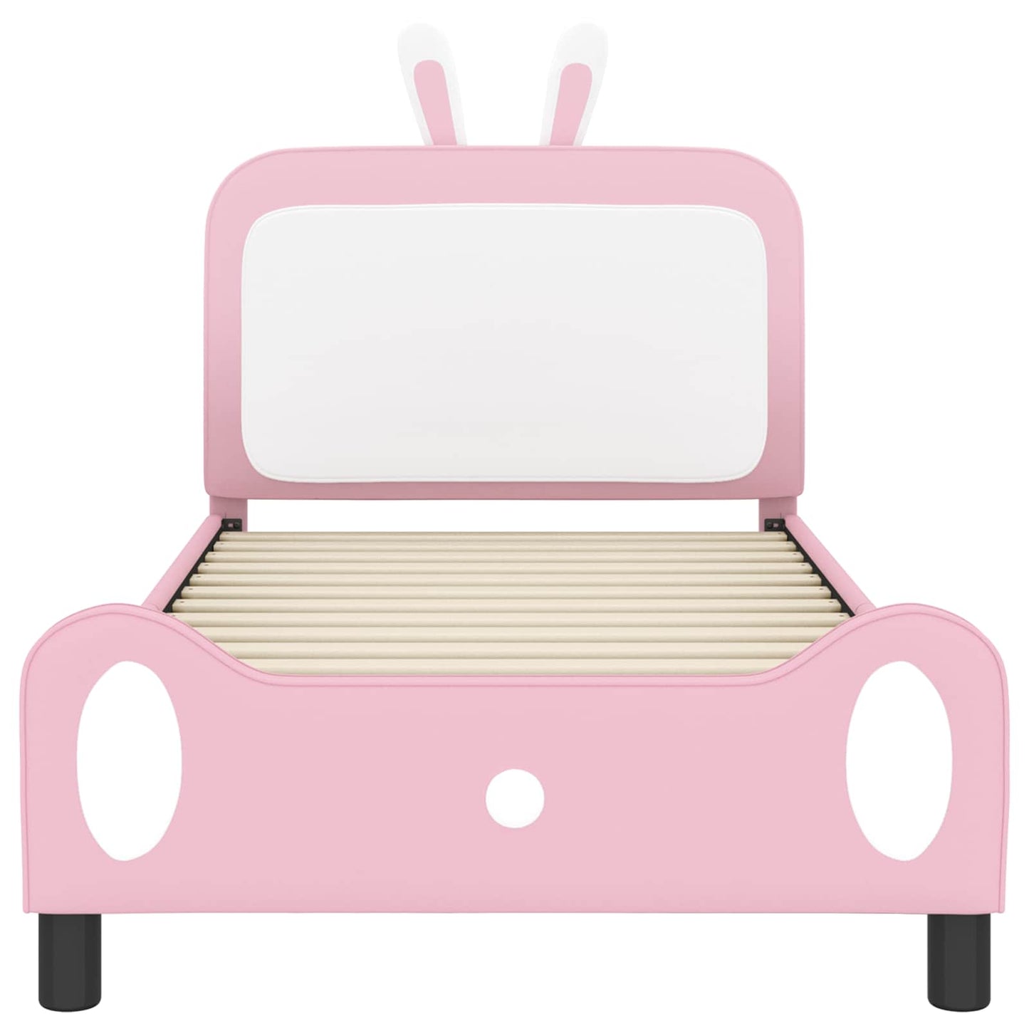 Struttura letto bambini con testata Rosa 80 x 200 cm PU | homemem39