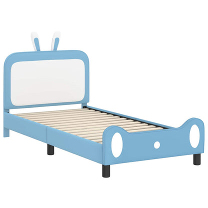 Struttura letto bambini con testata Blu 80 x 200 cm PU | homemem39