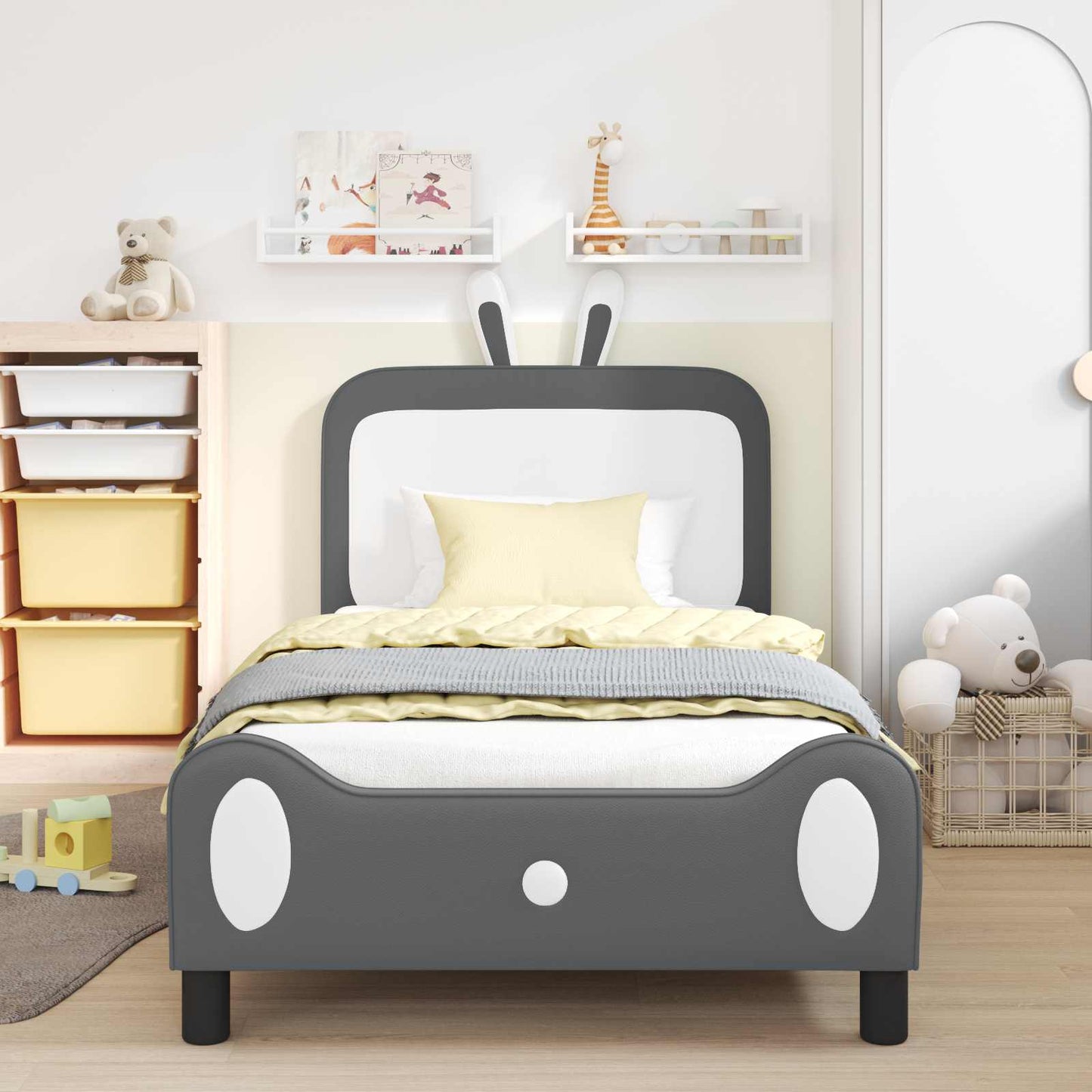 Struttura letto bambini con testata Grigio Chiaro 80 x 200 cm | homemem39