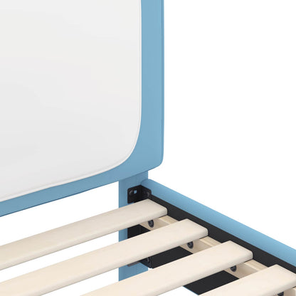 Struttura letto bambini con testata Blu 90 x 190 cm PU | homemem39