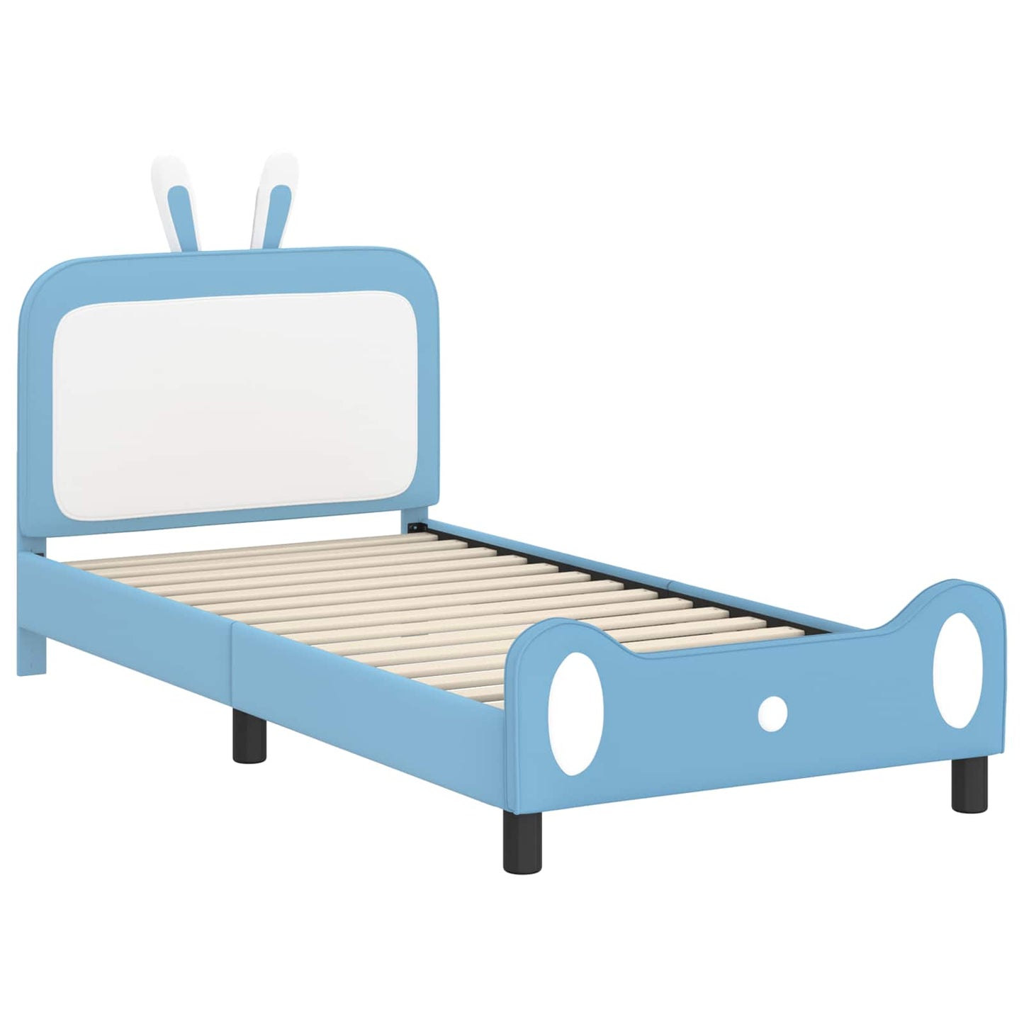 Struttura letto bambini con testata Blu 90 x 190 cm PU | homemem39