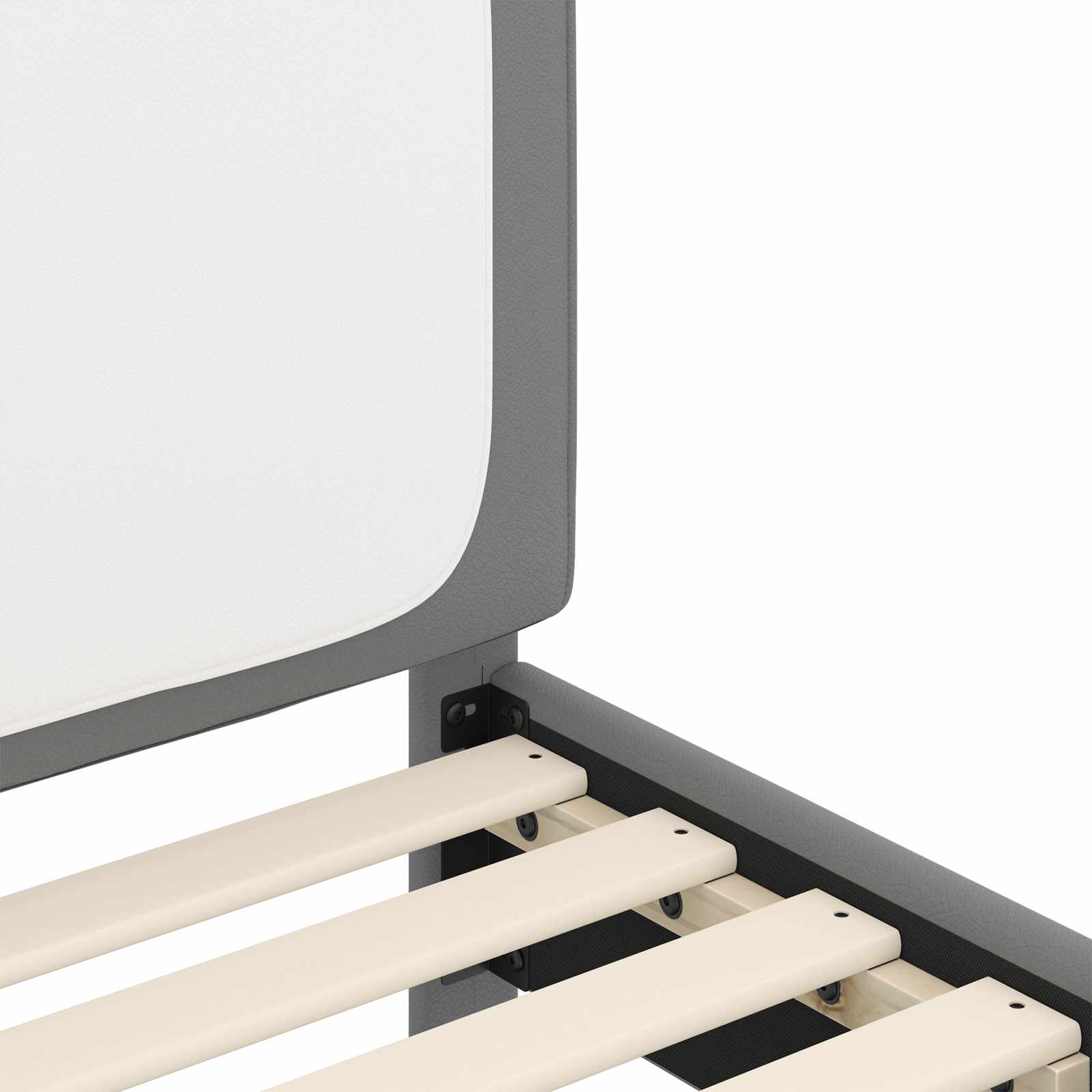 Struttura letto bambini con testata Grigio Chiaro 90 x 190 cm | homemem39