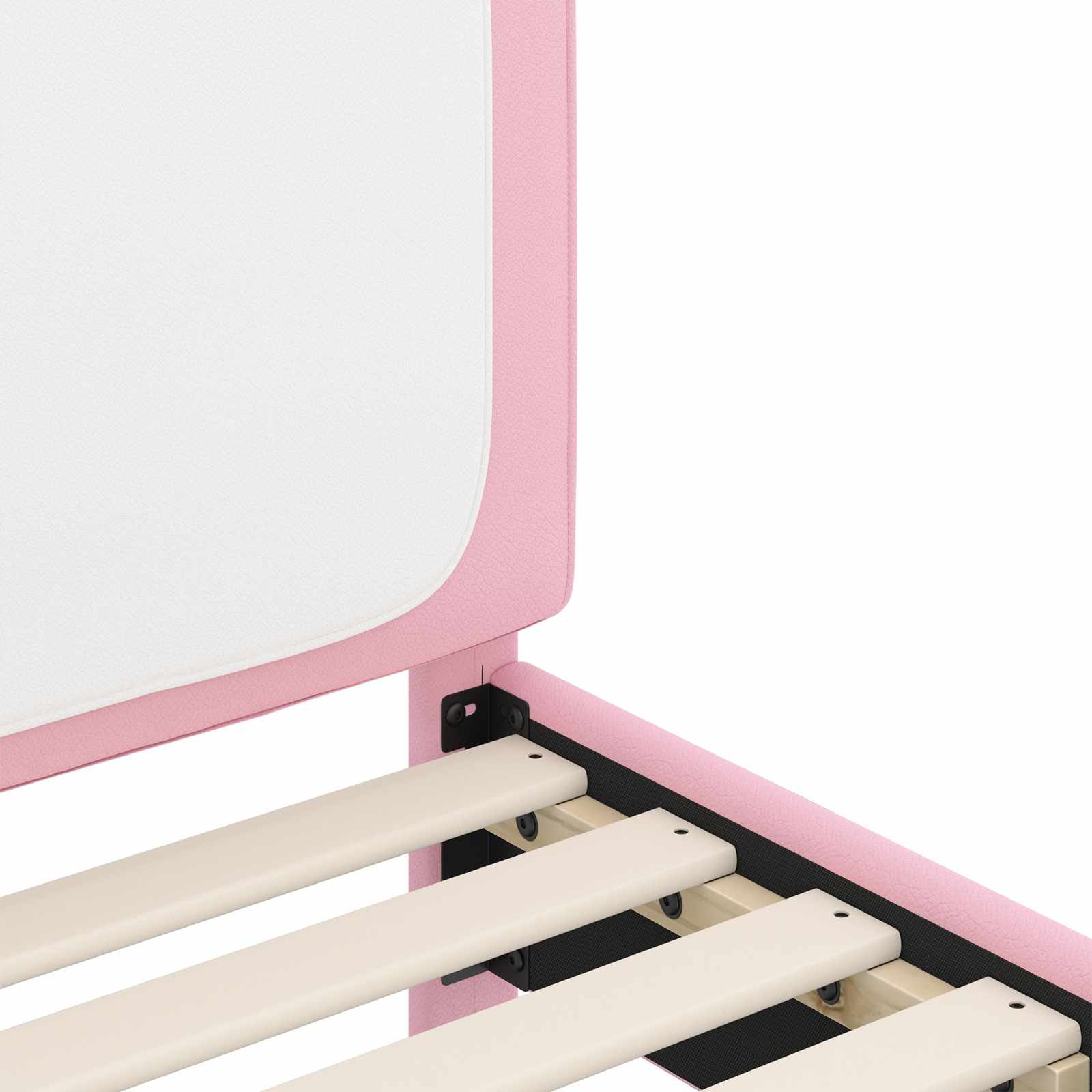 Struttura letto bambini con testata Rosa 90 x 200 cm PU | homemem39