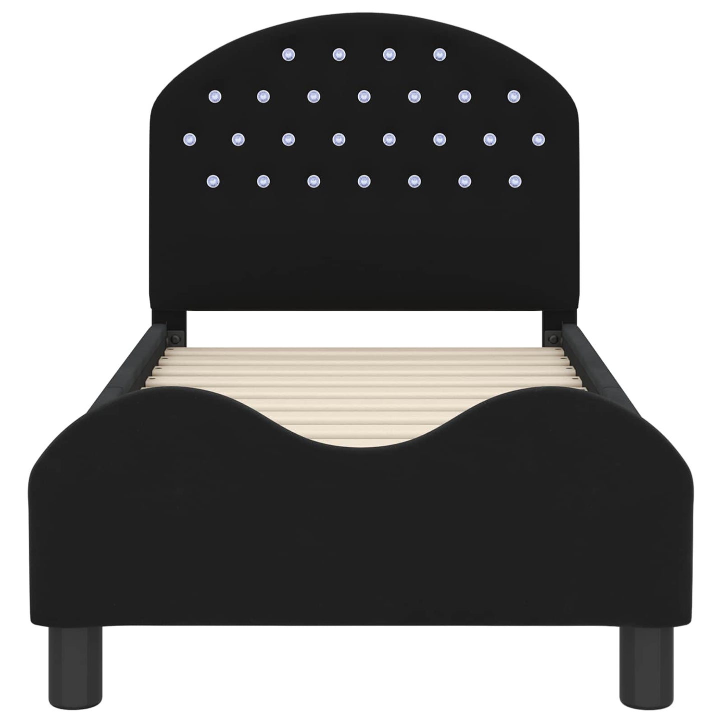 Struttura letto per bambini con testata Nero 70 x 140 cm | homemem39