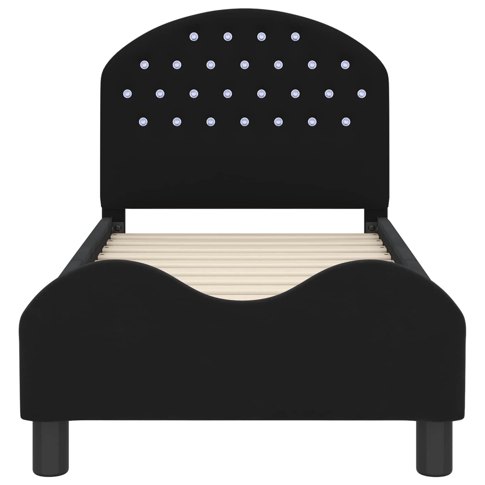 Struttura letto per bambini con testata Nero 70 x 140 cm | homemem39