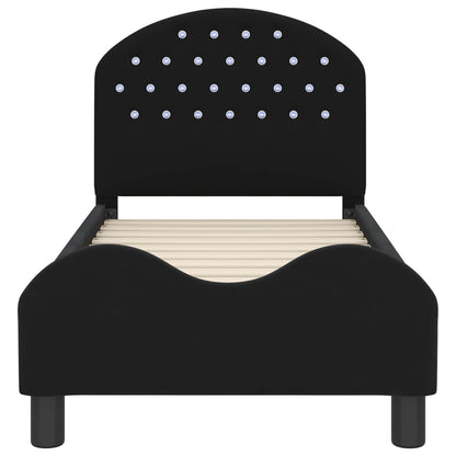 Struttura letto per bambini con testata Nero 70 x 140 cm | homemem39