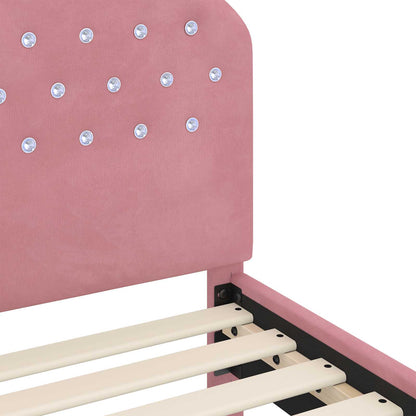 Struttura letto per bambini con testata Rosa 70 x 140 cm | homemem39