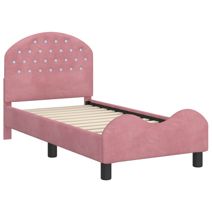 Struttura letto per bambini con testata Rosa 70 x 140 cm | homemem39